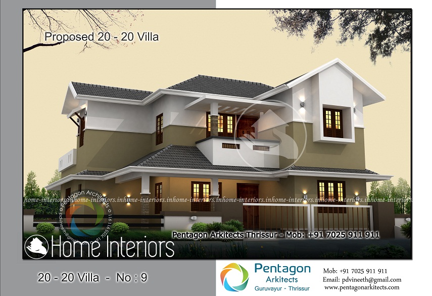 1974 Square Feet 3 BHK Contemporary 20-20 Home Villa 9 Design