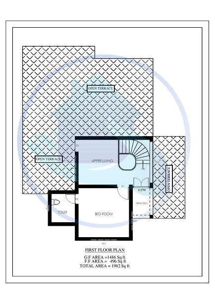 1982 Square Feet 3 BHK Contemporary 20-20 Home Villa 17 Design
