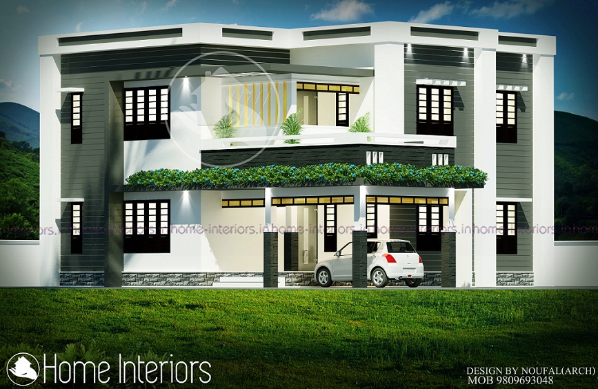 2200 Square Feet 4 BHK Double Floor Contemporary Home Design