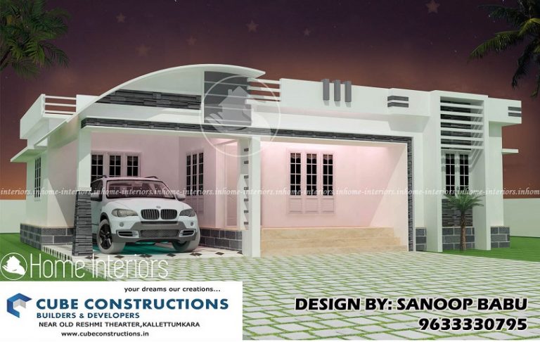1800 Square Feet 3 BHK Single Floor Home Design
