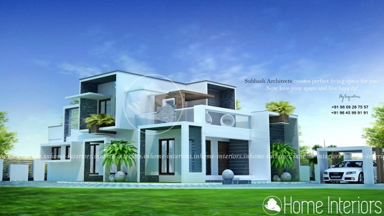 2200 Square Feet Double Floor Contemporary Home Designs