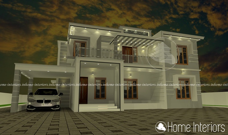 2500 Square Feet Double Floor Contemporary Home Designs