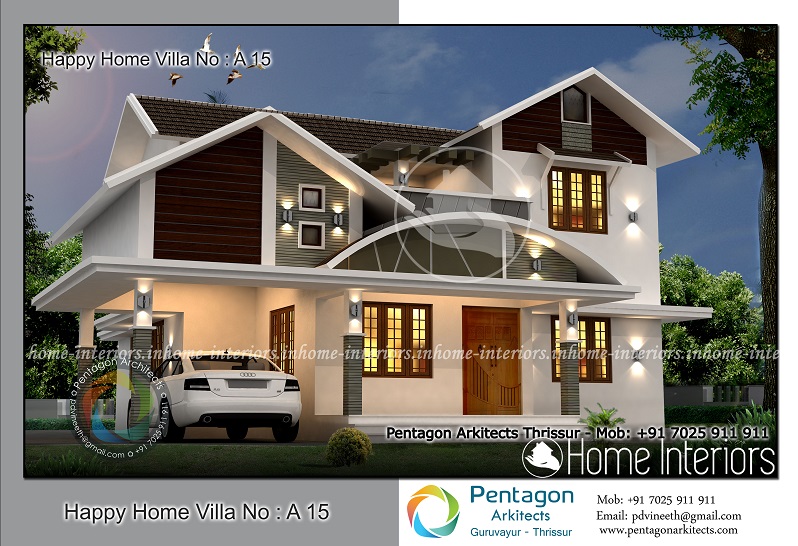 2595 Square Feet 4 BHK Contemporary Happy Home Villa 15 Design