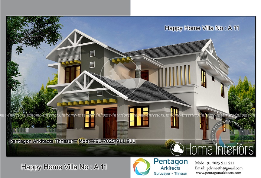 2625 Square Feet 4 BHK Traditional Happy Home Villa 11 Design