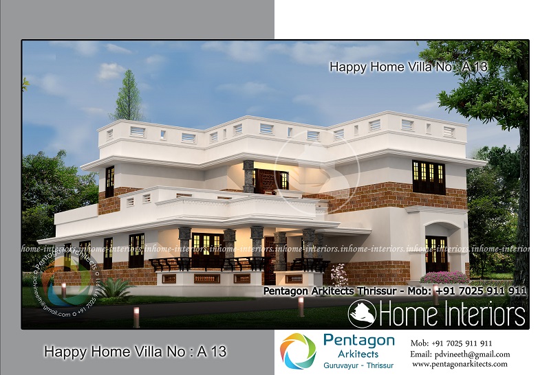 2900 Square Feet 4BHK Contemporary Happy Home Villa 13 Design