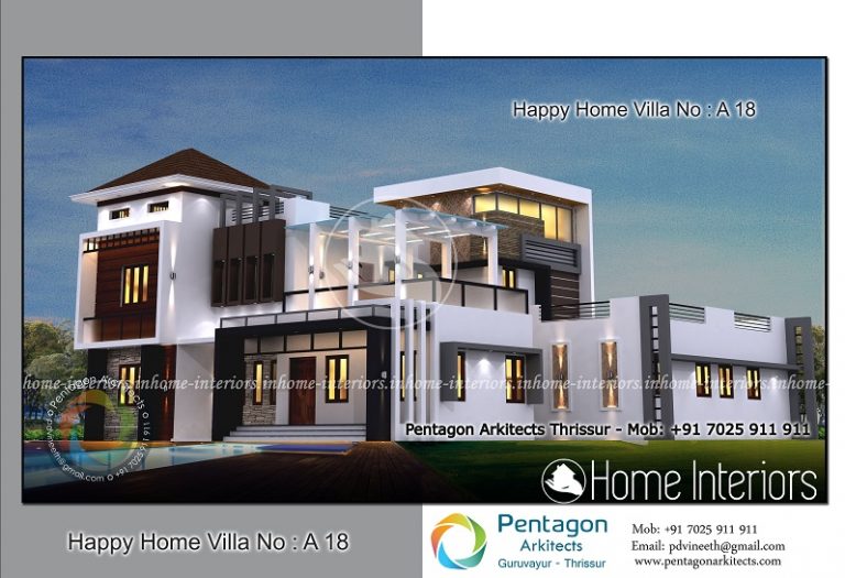 3602 Square Feet 5 BHK Contemporary Happy Home Villa 18 Design