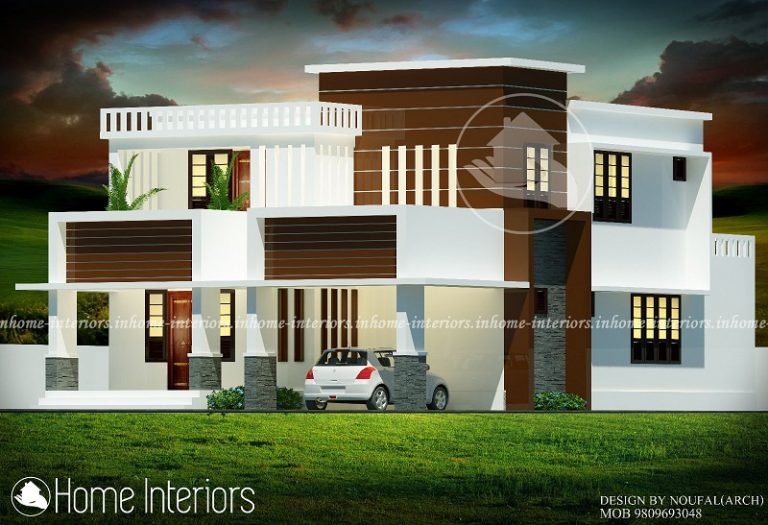 1400 Square Feet Double Floor Contemporary Home Design