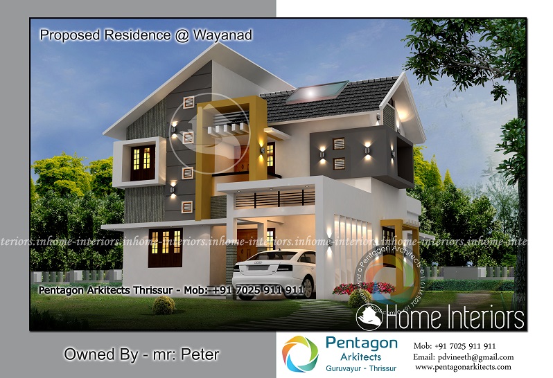 1490 Square Feet Double Floor Contemporary Home Design