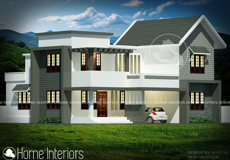 1800 Square Feet Double Floor Contemporary Home Design