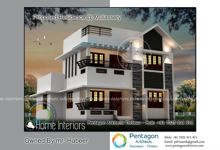 2037 Square Feet Double Floor Contemporary Home Design