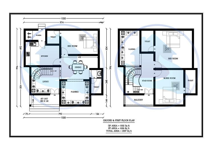 2037 Square Feet Double Floor Contemporary Home Design