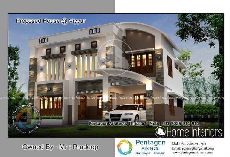 2342 Square Feet Double Floor Contemporary Home Design