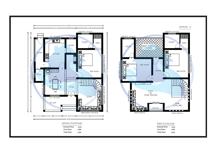 2342 Square Feet Double Floor Contemporary Home Design