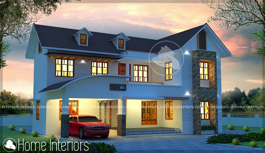 2500 Square Feet 4 BHK Double Floor Contemporary Home Design