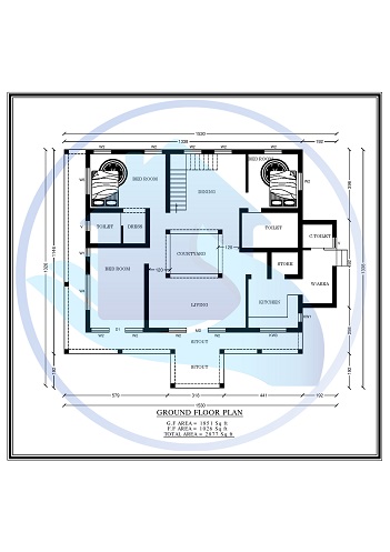 2877 Square Feet Double Floor Contemporary Home Design
