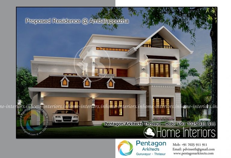 3049 Square Feet Double Floor Contemporary Home Design