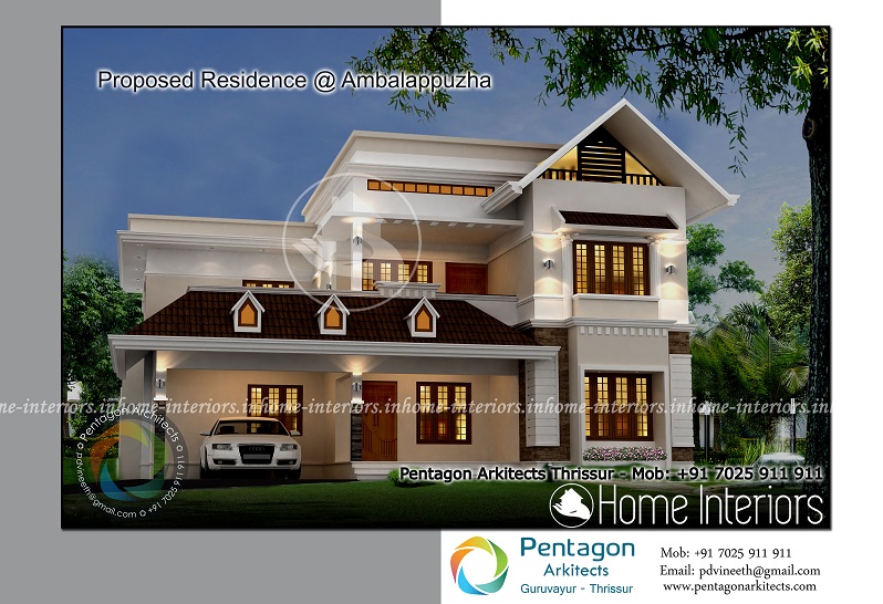 3049 Square Feet Double Floor Contemporary Home Design