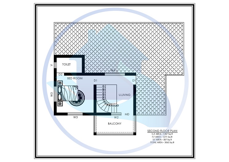 3065 Square Feet Triple Floor Contemporary Home Design