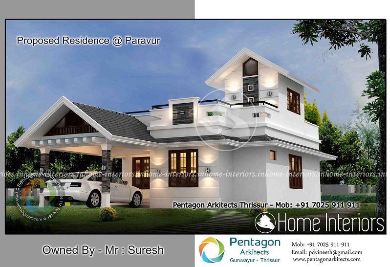 1208 Square Feet Single Floor Contemporary Home Design