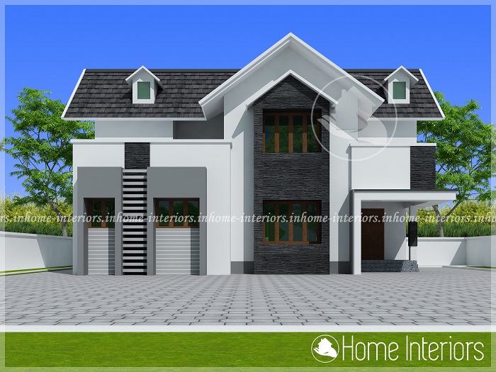 1670 Square Feet Double Floor Contemporary Home Design