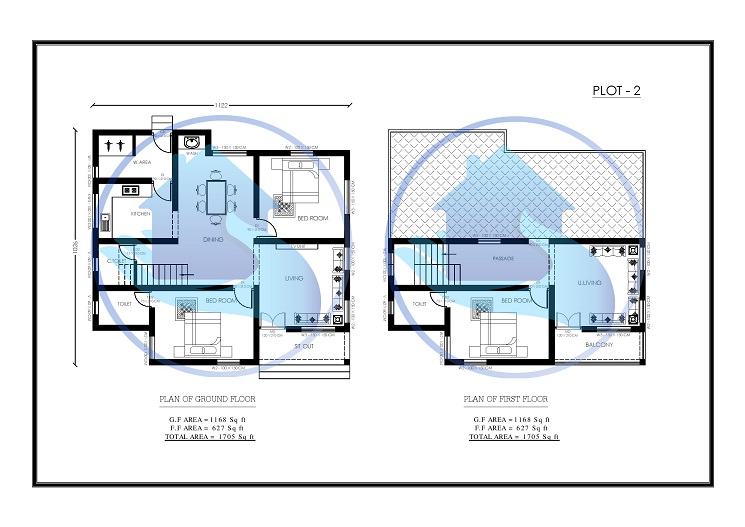 1705 Square Feet Double Floor Contemporary Home Design