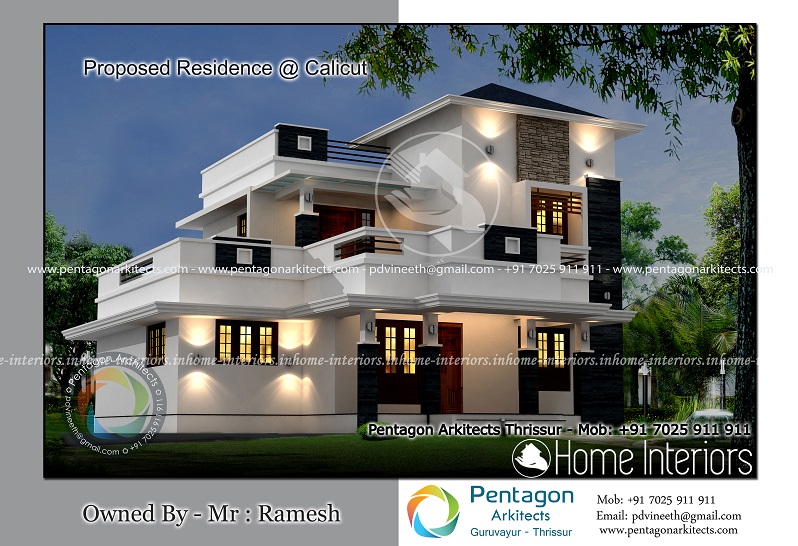 1850 Square Feet Double Floor Contemporary Home Design