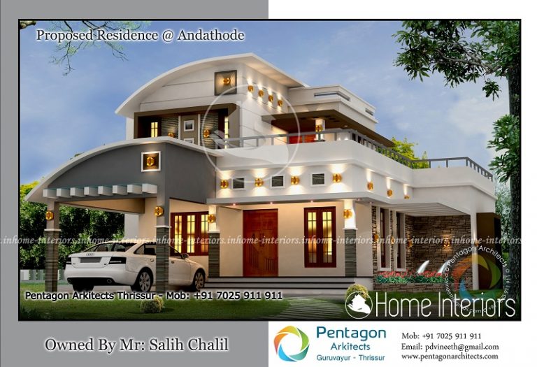 2100 Square Feet Double Floor Contemporary Home Design