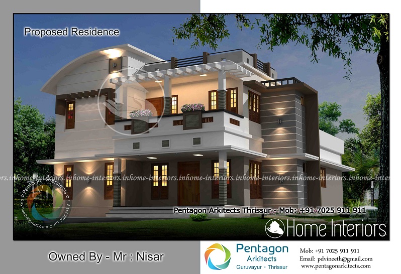 2186 Square Feet Double Floor Contemporary Home Design