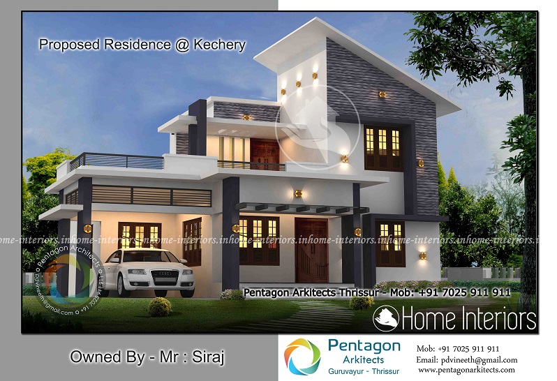 2280 Square Feet Double Floor Contemporary Home Design