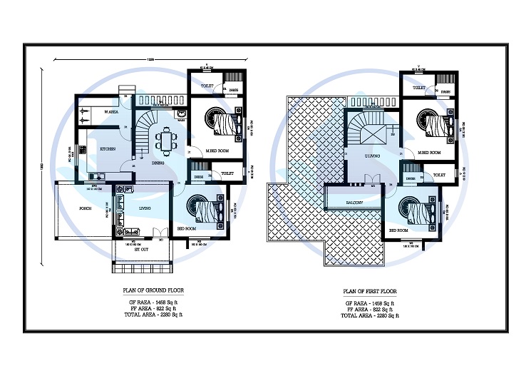 2280 Square Feet Double Floor Contemporary Home Design