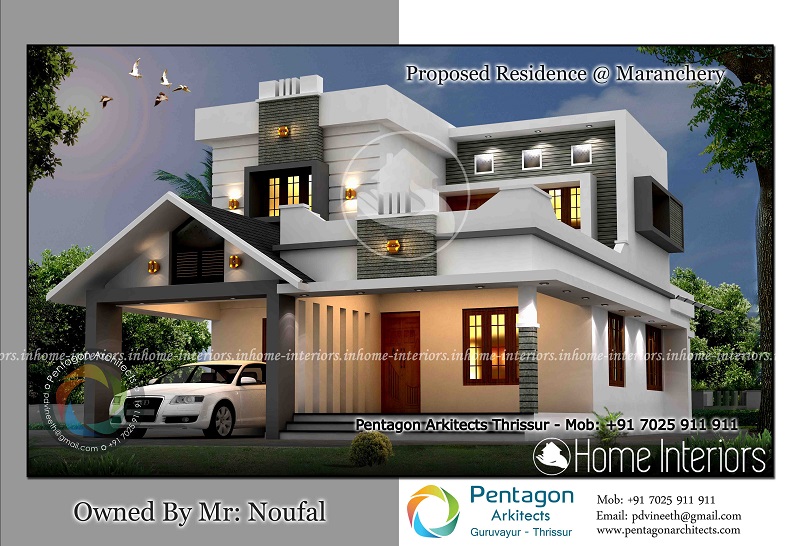 2343 Square Feet Double Floor Contemporary Home Design