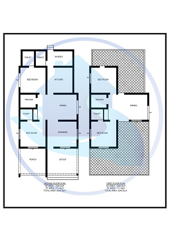 2343 Square Feet Double Floor Contemporary Home Design