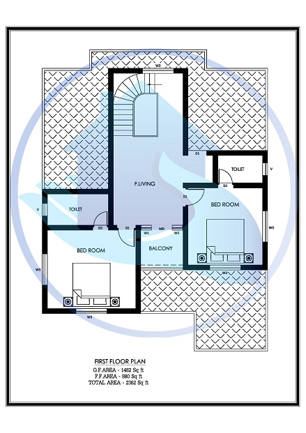 2362 Square Feet Double Floor Contemporary Home Design
