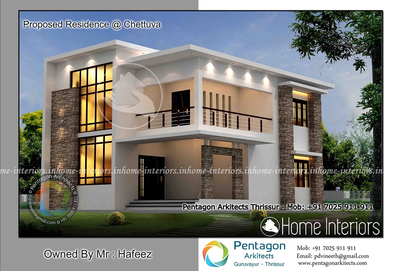 2485 Square Feet Double Floor Contemporary Home Design