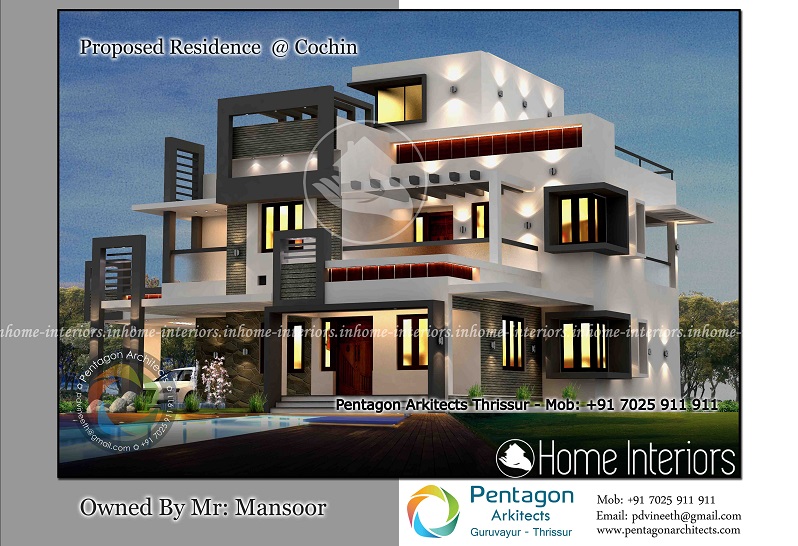 2505 Square Feet Double Floor Contemporary Home Design