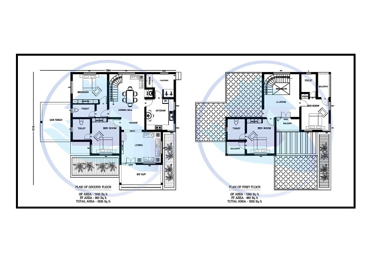 2505 Square Feet Double Floor Contemporary Home Design