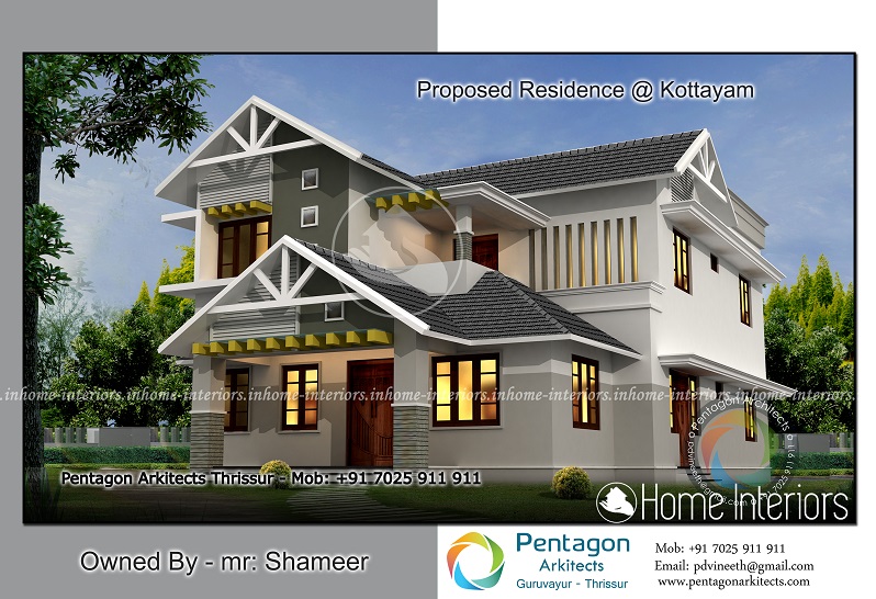 2650 Square Feet Double Floor Contemporary Home Designs