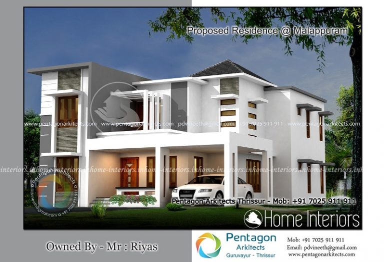 2680 Square Feet Double Floor Contemporary Home Design