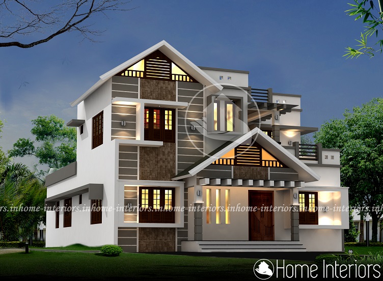 2710 Square Feet Double Floor Contemporary Home Design