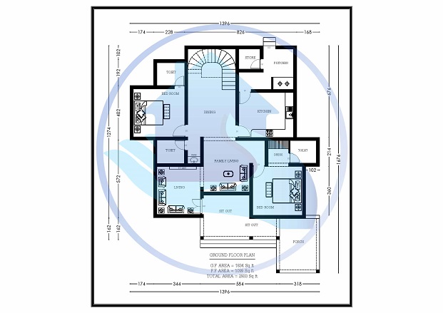 2933 Square Feet Double Floor Contemporary Home Design