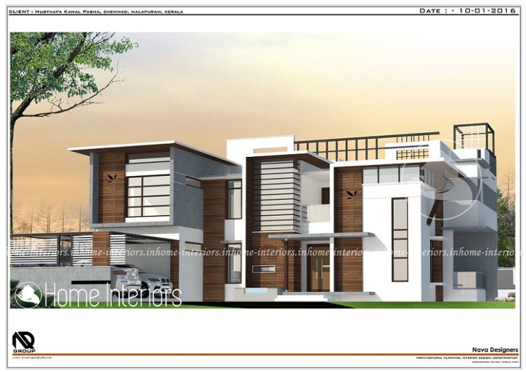 3319 Square Feet Double Floor Contemporary Home Design