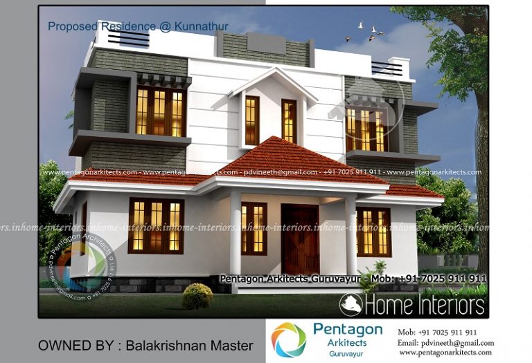 1623 Square Feet Double Floor Contemporary Home Design