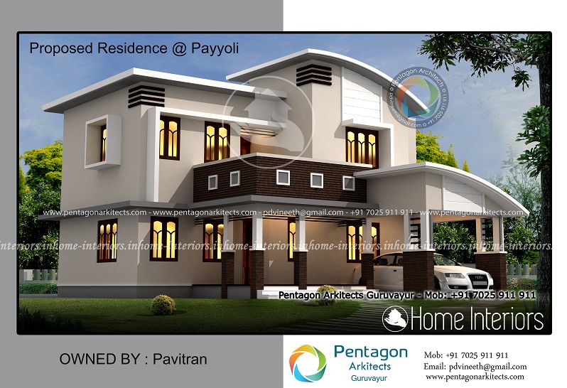 1991 Square Feet Double Floor Contemporary Home Design