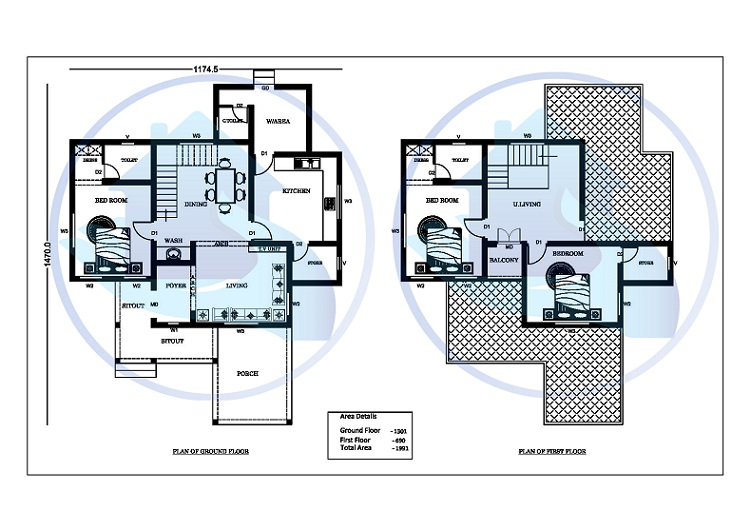 1991 Square Feet Double Floor Contemporary Home Design
