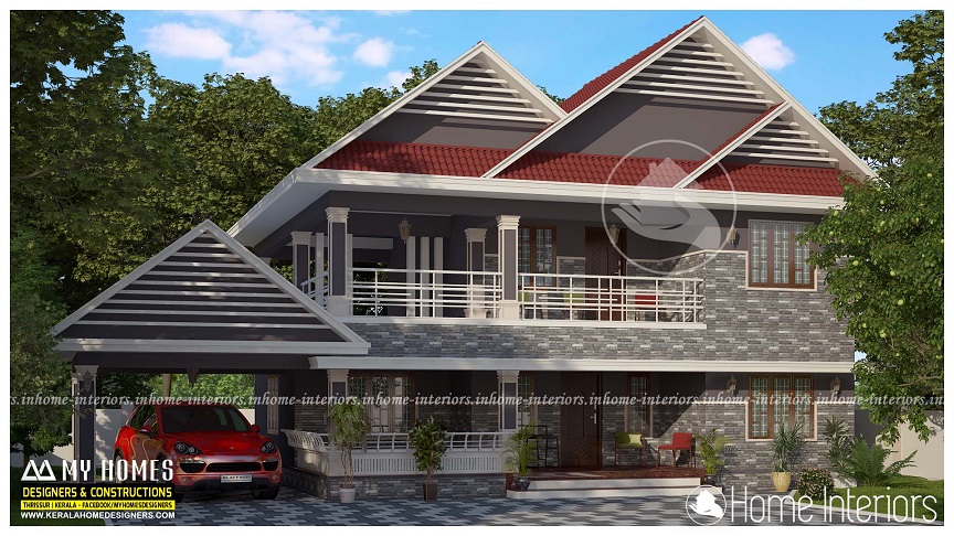 2605 Square Feet Double Floor Contemporary Home Design