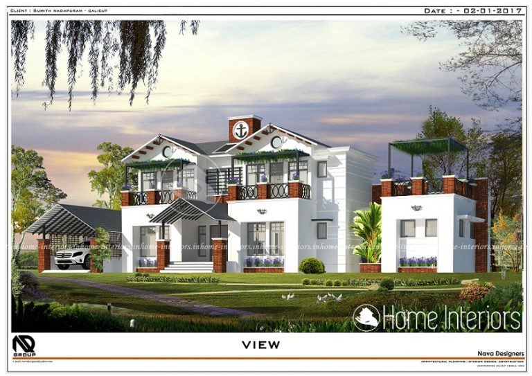2951 Square Feet Double Floor Contemporary Home Design