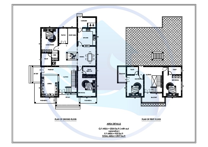 2977 Square Feet Double Floor Contemporary Home Design