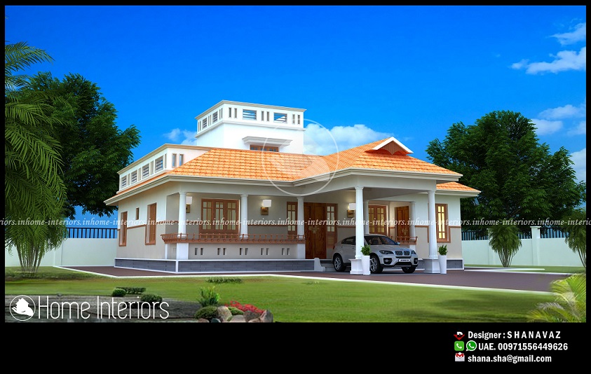 1484 Square Feet Single Floor Contemporary Home Design