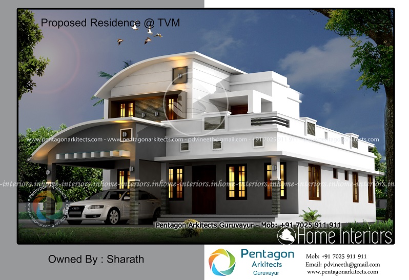 2075 Square Feet Double Floor Contemporary Home Design