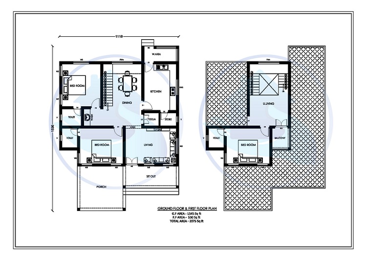 2075 Square Feet Double Floor Contemporary Home Design